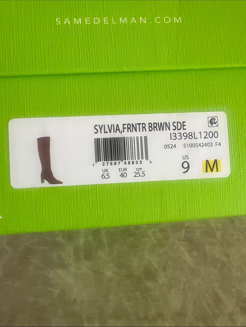 Sam Edelman Sylvia Brown Camel Suede Tall Boots NWT Size 9 - Picture 7 of 8